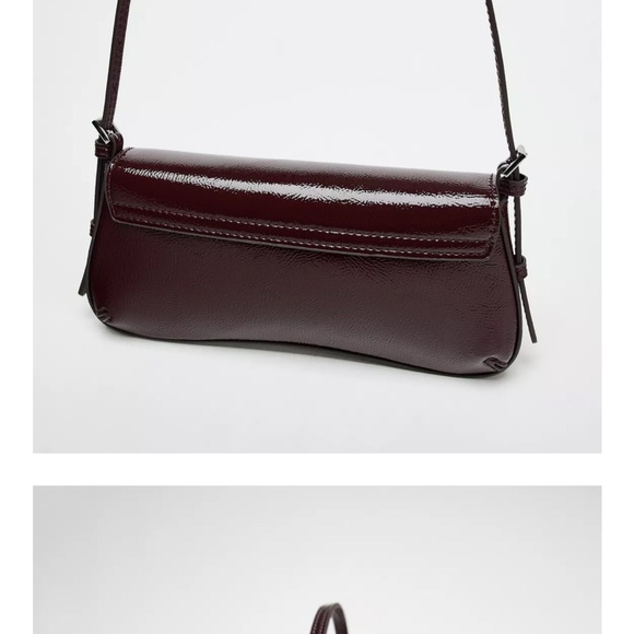 Zara Deep Burgundy Shoulder Bag - Picture 2 of 14